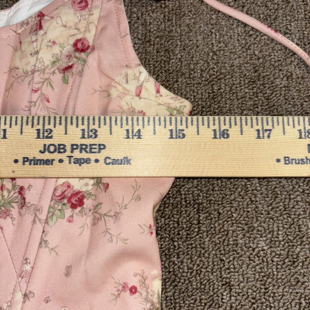 Women’s Pink Floral Tie-Shoulder Sundress - Picture 9 of 10